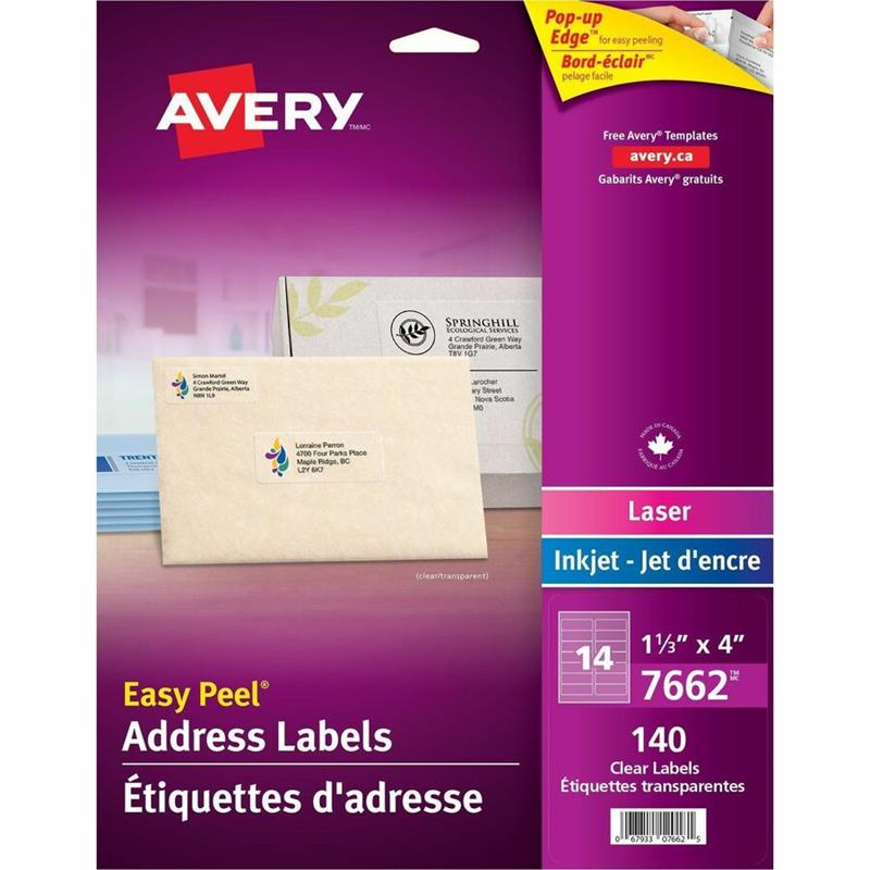 Image Étiquettes d'adresse transparentes Easy Peel®